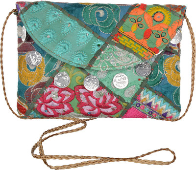 

Jewel Fab Art Women Casual Multicolor Cotton Sling Bag