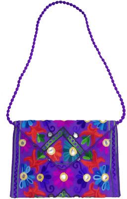 

Excellent4U Women Evening/Party Purple Cotton Sling Bag