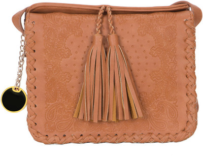 

Crawler Girls Casual Tan Leatherette Sling Bag