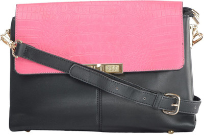 Home Union Women Casual Pink PU Sling Bag