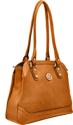 JFL-Jewellery For Less Women Formal Tan Genuine Leather Shoulder Bag