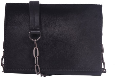 

Justanned Women Casual Black Genuine Leather Sling Bag