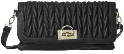 

Cappuccino Women Casual Black Leatherette Sling Bag