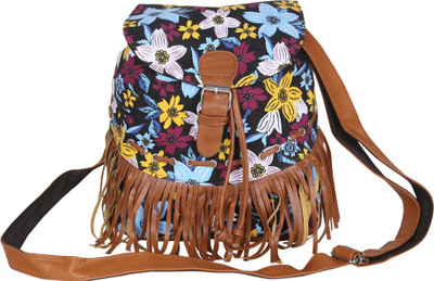 

KaryJerry Women Casual Blue Cotton Sling Bag