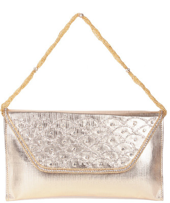 

Reedra Women Casual Gold PU Sling Bag