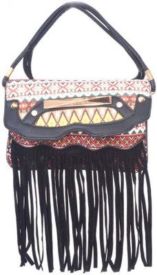 

Frosty Fashion Women Casual Black PU Sling Bag