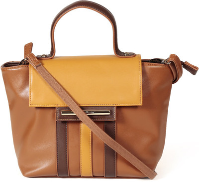 

Leanore Elizabeth Girls Casual Brown, Yellow PU Sling Bag
