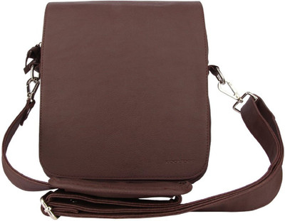 

Shrih Men & Women Casual Brown PU Messenger Bag