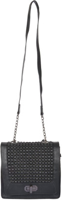 

UR CLASS Women Casual Black Genuine Leather Sling Bag