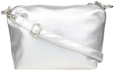 

Karry Onn Women Silver Rexine Sling Bag