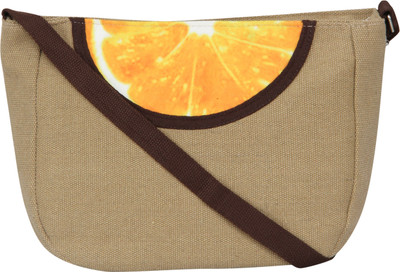 FabSeasons Girls Casual Beige Canvas Sling Bag