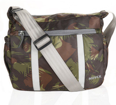 

Novex Men & Women Casual Green, Brown Nylon Sling Bag, Brown;green
