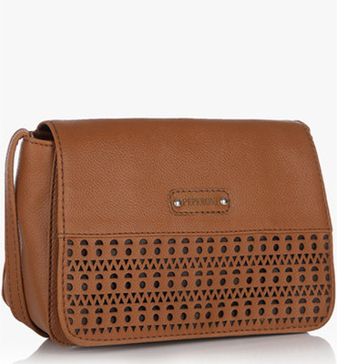 

Peperone Women Casual Brown PU Sling Bag