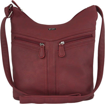 

Lavie Women Casual Maroon PU Sling Bag