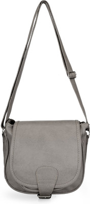 

Frosty Fashion Women Casual Grey PU Sling Bag