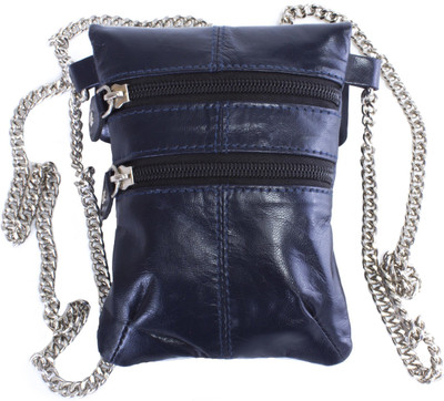 

Tee Ess Women Evening/Party Blue Genuine Leather Sling Bag