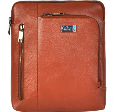 

Adone Men & Women Formal Tan Genuine Leather Sling Bag