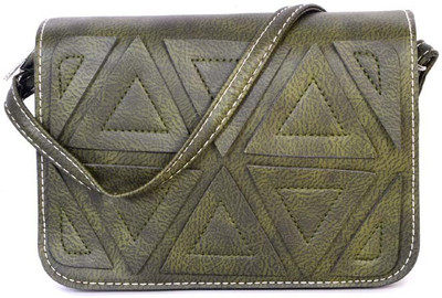 

Bags Craze Women Formal Green PU Sling Bag