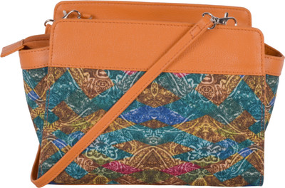 

Kanvas Katha Women Casual Multicolor Canvas Sling Bag