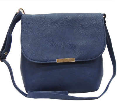 

Madame Exclusive Girls Casual Blue Leatherette Sling Bag