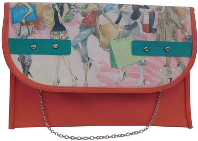 

Laviva Women Evening/Party Red Denim Sling Bag