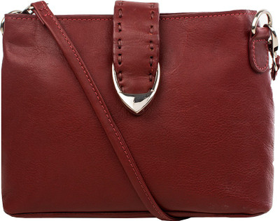 

Hidesign Women Formal Red Genuine Leather Sling Bag