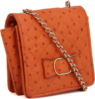 

Da Milano Women Casual Orange Sling Bag