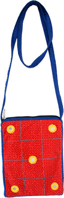 

Viniyog Women Casual Red, Blue Cotton Sling Bag, Blue;red