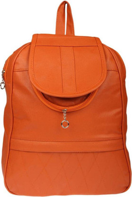 

Rapidcostore Girls Casual Orange Leatherette Sling Bag