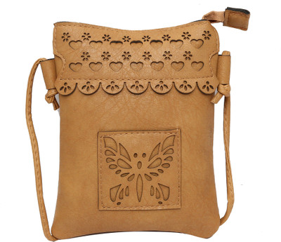 

Hawai Women Evening/Party Tan PU Sling Bag