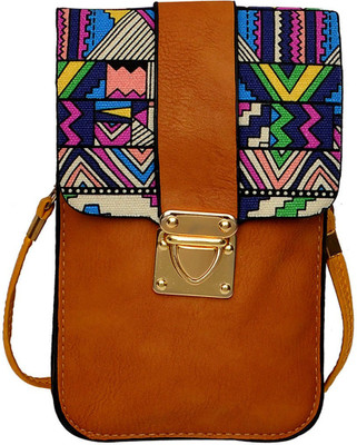 

Hawai Women Evening/Party Brown PU Sling Bag