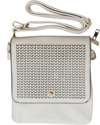 

Bhamini Women White PU Sling Bag