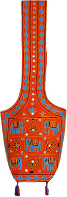 

Rajrang Women Casual Orange, Blue Cotton Sling Bag, Blue;orange