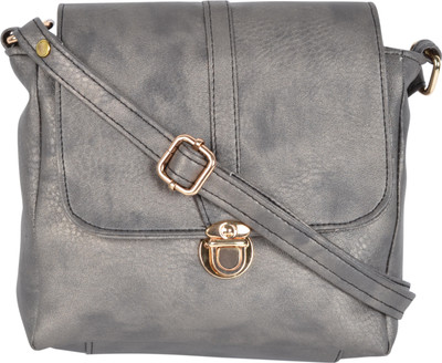 

Kleio Women Casual Grey PU Sling Bag