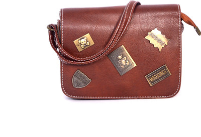 

Bags Craze Women Casual Brown PU Sling Bag