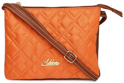 

Addons Women Casual Orange PU Sling Bag