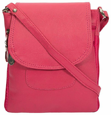 Feel sixteen Women Casual Pink Leatherette Sling Bag