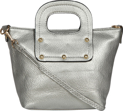 

Bagkok Women Casual Silver PU Sling Bag
