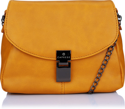 

Caprese Women Evening/Party Orange Leatherette Sling Bag