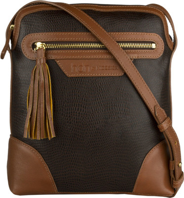 

Hidesign Women Formal Brown Genuine Leather Sling Bag