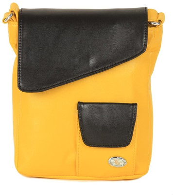 

Miss Sunshine Women Casual Yellow PU Sling Bag