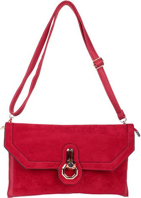 

Trendberry Women Red PU Sling Bag