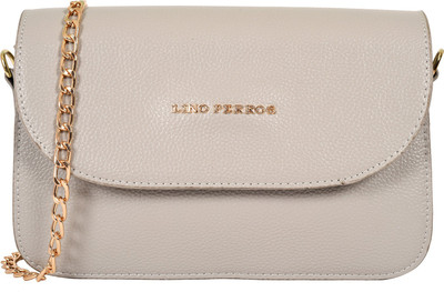 

Lino Perros Women Evening/Party Grey Leatherette Sling Bag