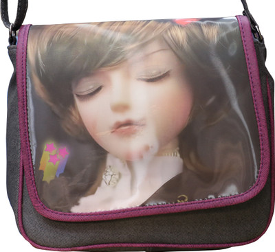 

La Polo Women Casual Black PU Sling Bag