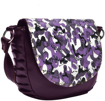 

Hawai Women Casual Purple PU Sling Bag