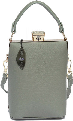 

Pepgirls Girls Casual Grey Leatherette Sling Bag