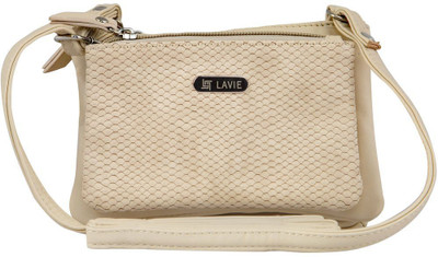 

Lavie Women Casual Beige PU Sling Bag