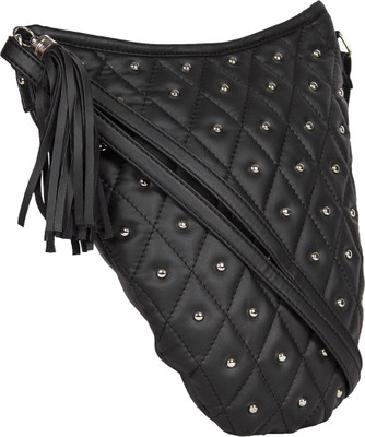 

Tomas Women Evening/Party Black Leatherette Sling Bag