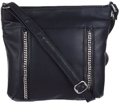 

Euphoria Girls Black Genuine Leather, Nylon Sling Bag