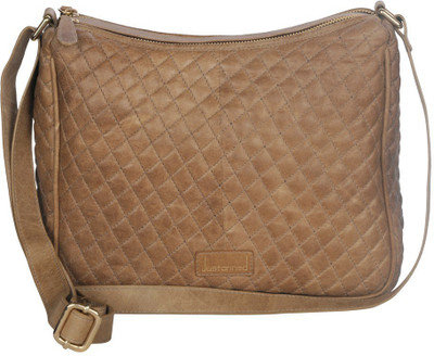 

Justanned Women Casual Beige Genuine Leather Sling Bag